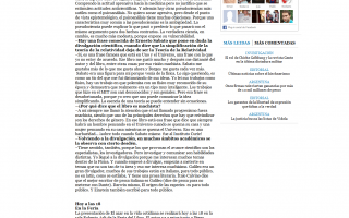 Nota en Tiempo Argentino: “La ciencia verdadera es modesta”