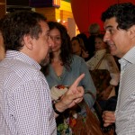 Charlando con el Ministro de Ciencia Lino Barañao que vino a la presentación
